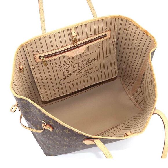 Louis Vuitton Monogram Neverfull GM Tote Bag Brown Gold Hardware - Picture 5 of 8